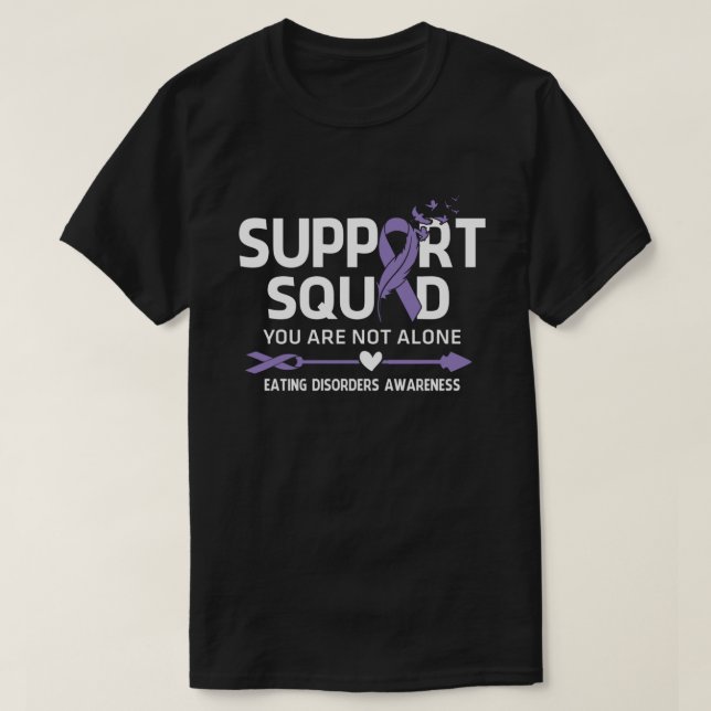Warrior Support Squad Eating Disorders Awareness F T-Shirt (Design Front)