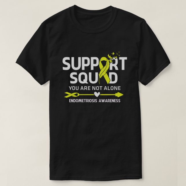 Warrior Support Squad Endometriosis Awareness Feat T-Shirt (Design Front)