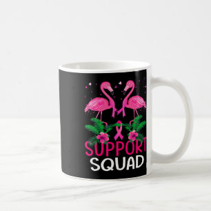 Warrior Support Squad Flamingo Breast Cancer Aware Coffee Mug