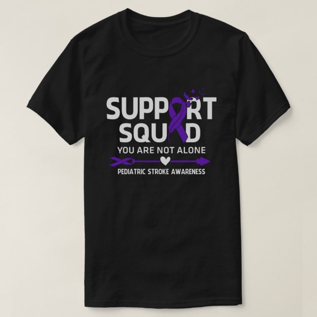 Warrior Support Squad Paediatrics Stroke Awareness T-Shirt (Design Front)