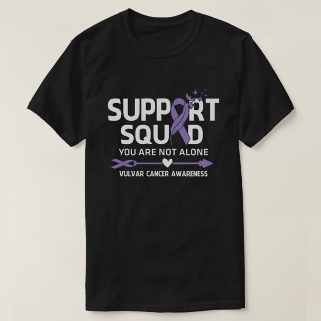 Warrior Support Squad Vulvar Cancer Awareness Feat T-Shirt (Design Front)