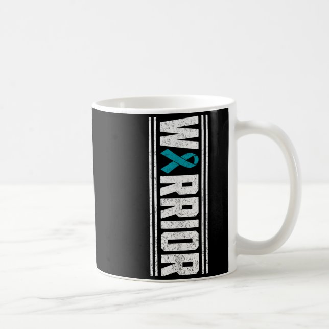 Warrior Survivor Assault Awareness Month Teal Coffee Mug (Right)
