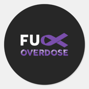 Warrior Survivor Gifts - Overdose Awareness  Classic Round Sticker