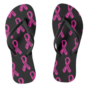 Warrior/ torn ribbon...Breast Cancer Jandals