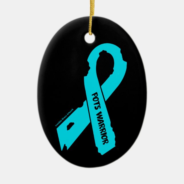 Warrior/Torn Ribbon...POTS Ceramic Tree Decoration (Front)