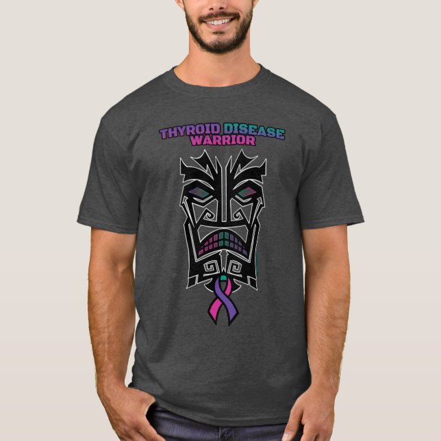 Warrior/Tribal...Thyroid Disease T-Shirt (Front)