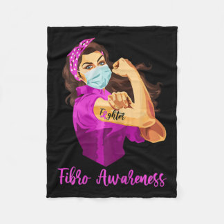 Warrior Unbreakable - Fighter Fibromyalgia Awarene Fleece Blanket