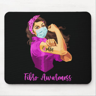 Warrior Unbreakable - Fighter Fibromyalgia Awarene Mouse Pad