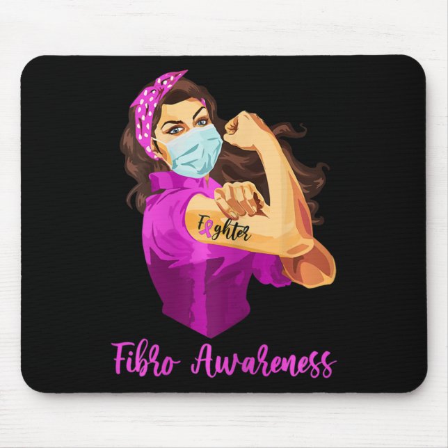 Warrior Unbreakable - Fighter Fibromyalgia Awarene Mouse Pad (Front)