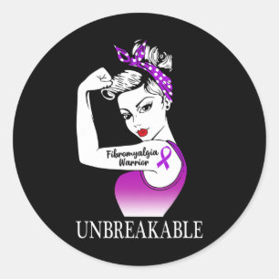 Warrior Unbreakable Strong Women  Classic Round Sticker