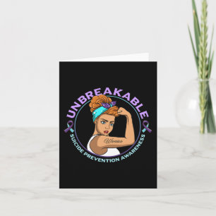 Warrior Unbreakable Suicide Prevention Awareness Card