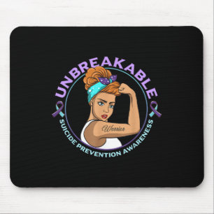 Warrior Unbreakable Suicide Prevention Awareness Mouse Pad
