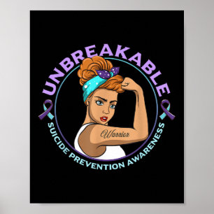 Warrior Unbreakable Suicide Prevention Awareness Poster