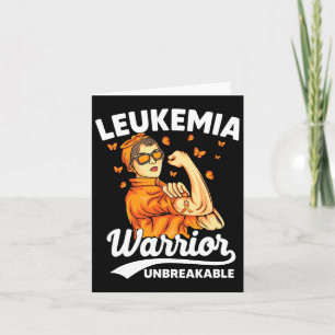 Warrior Unbreakable Support Leukaemia Awareness Card