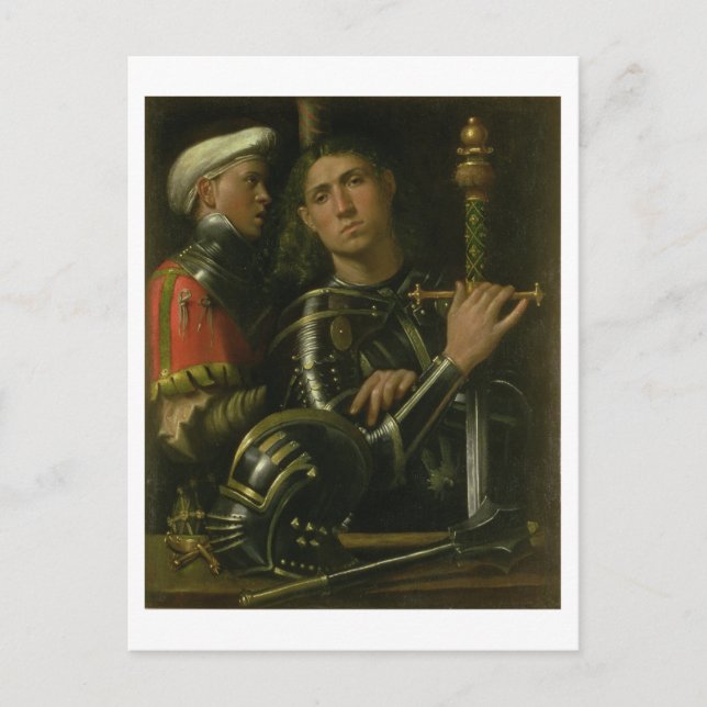 Warrior with Groom (oil) Postcard (Front)