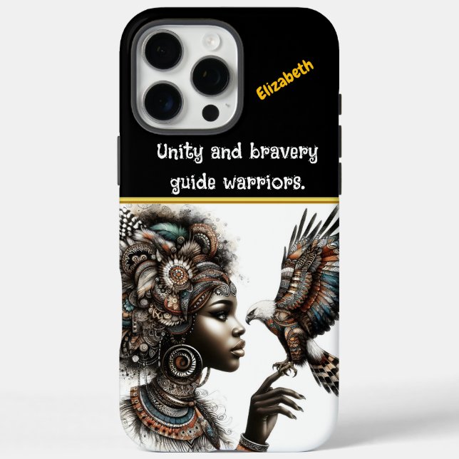 Warrior woman bonds with her eagle Case-Mate iPhone case (Back)