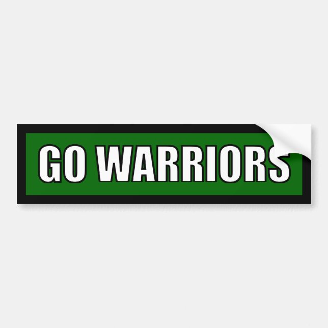 Warriors - Black Green White Bumper Sticker (Front)