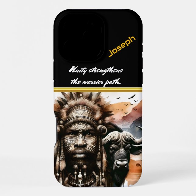 Warrior's bond with nature's magic iPhone case (Back)