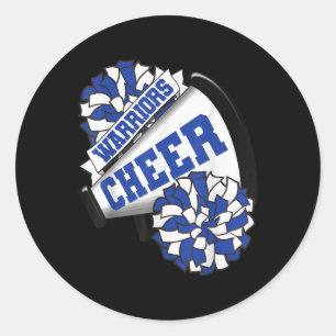 Warriors Cheer Back To School Cheerleading Spirit Classic Round Sticker