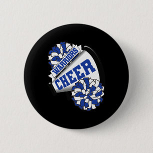 Warriors Cheer Ck To School Cheerleading Spirit B 6 Cm Round Badge