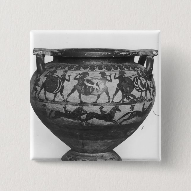Warriors Fighting 15 Cm Square Badge (Front)