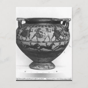 Warriors Fighting Postcard