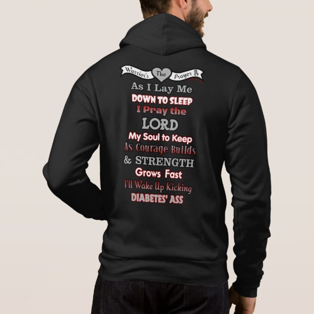 Warrior's Prayer...Diabetes Hoodie (Back)