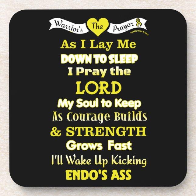 Warrior's Prayer...Endometriosis Coaster (Front)
