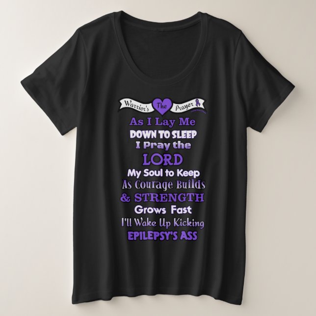 Warrior's Prayer...Epilepsy Plus Size T-Shirt (Design Front)