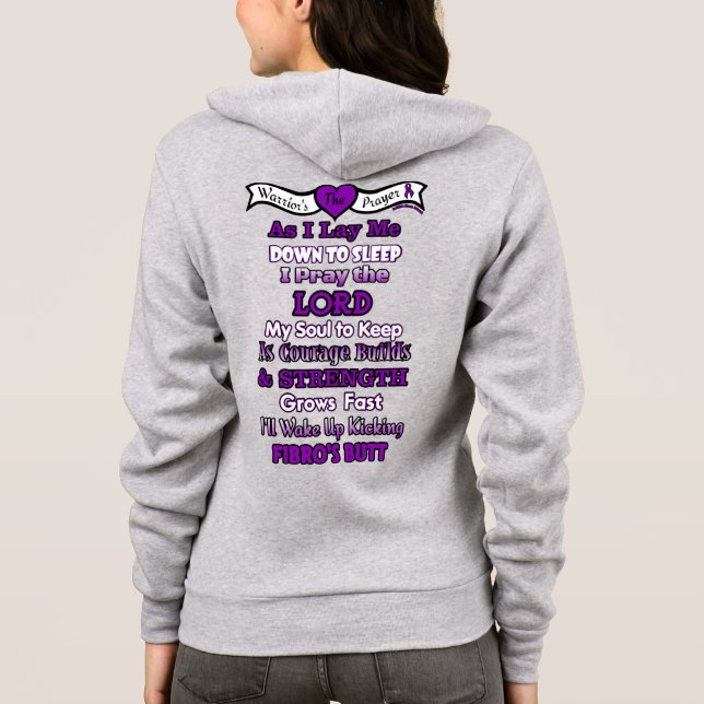 Warrior's Prayer...Fibro Hoodie (Back)
