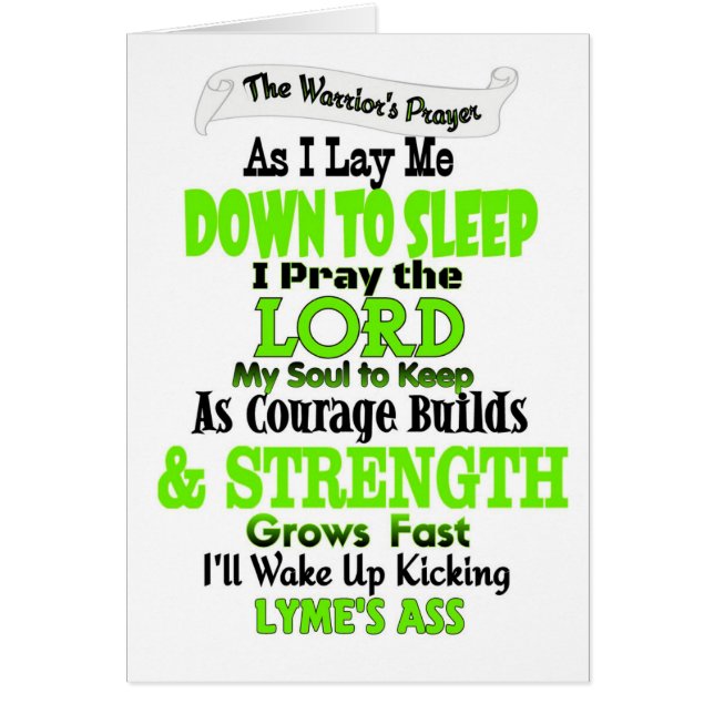 Warrior's Prayer...Lyme (Front)