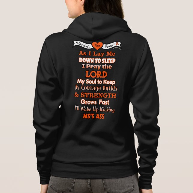 Warrior's Prayer...MS Hoodie (Back)