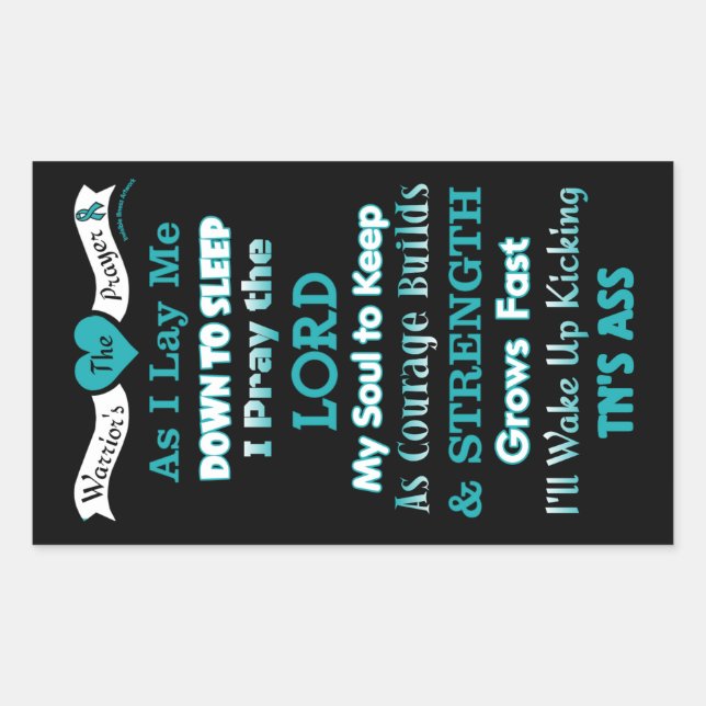 Warrior's Prayer...TN Rectangular Sticker (Front)