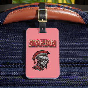 Warrior's Pride - Spartan Helmet with Red Plume Luggage Tag