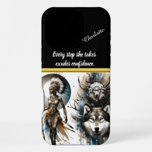 Warrior's quest with nature's spirits iPhone 16 pro max case