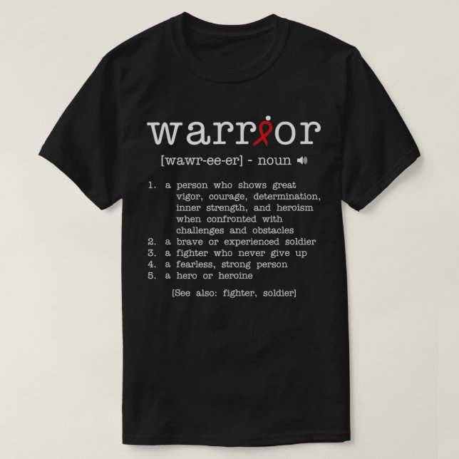 Warror Sickle Cell Anaemia Awareness Supporter Rib T-Shirt (Design Front)