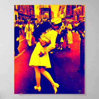 War's Over Kiss - Popart Style Poster