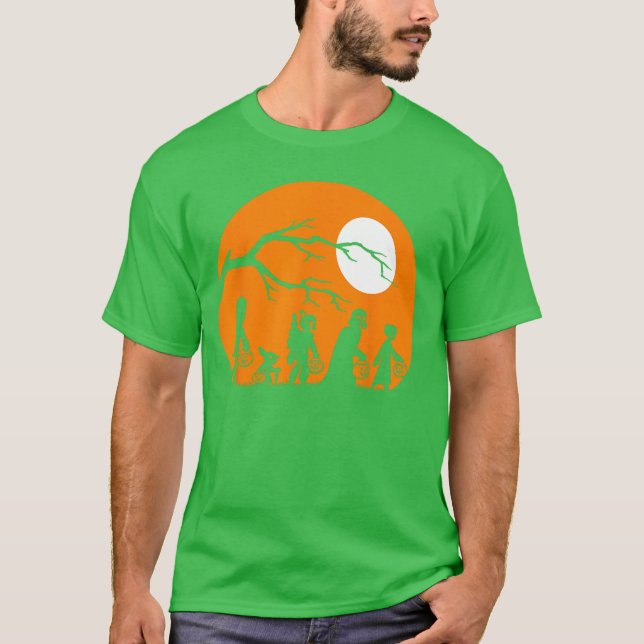Wars Trick Or Treat Halloween Silhouette T-Shirt (Front)