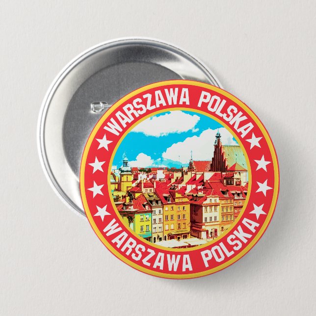Warsaw                                             7.5 cm round badge (Front & Back)