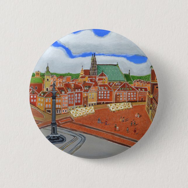 Warsaw-Old Town 6 Cm Round Badge (Front)