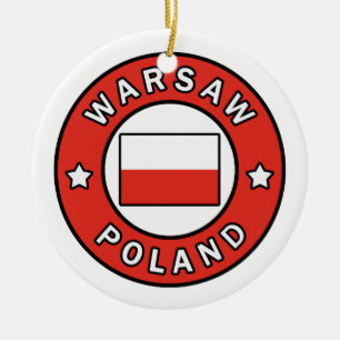 Warsaw Poland Ceramic Tree Decoration