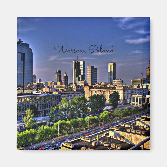 Warsaw, Poland Cityscape Magnet (Front)