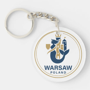 Warsaw Poland Europe Key Ring