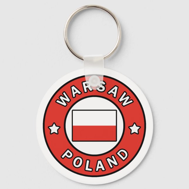 Warsaw Poland Key Ring (Front)
