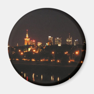 Warsaw, Poland night view Magnet
