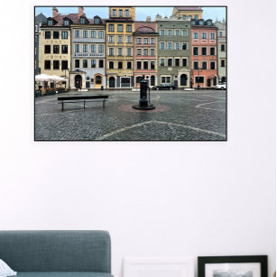 Warsaw Poland Old Town Square Buildings Poster