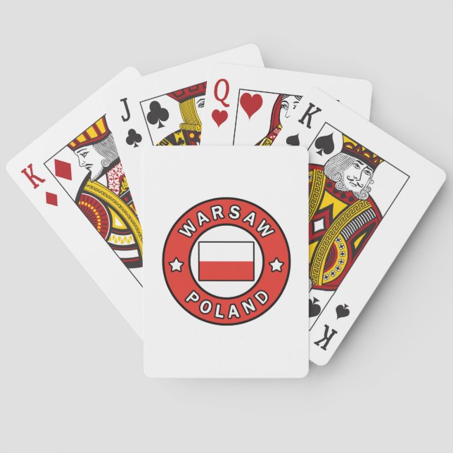 Warsaw Poland Playing Cards (Back)