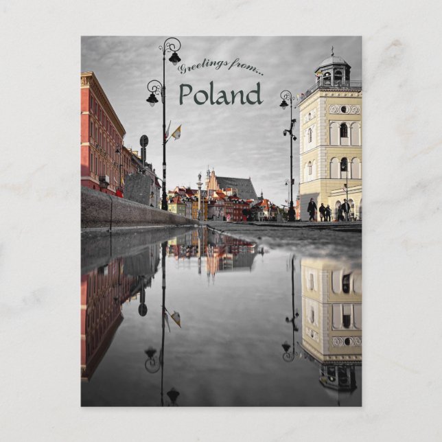 Warsaw Poland Postcard (Front)