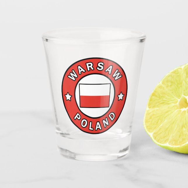 Warsaw Poland Shot Glass (Front)