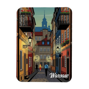 Warsaw Poland Travel Magnet